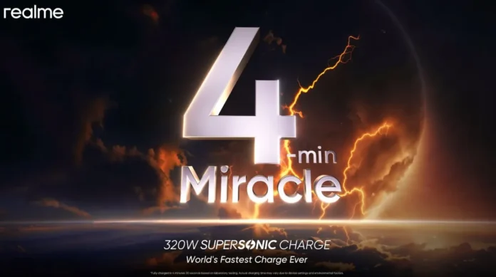 Realme's 320W SUPERSONIC Charge Powers Up in Just 4 Minutes!