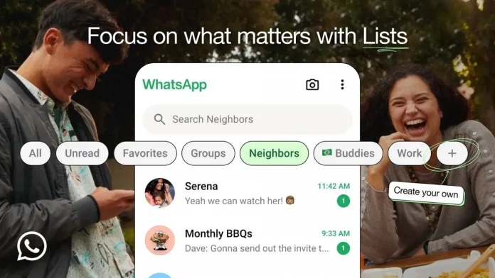 WhatsApp Introduces Chat Lists for Better Contact Management